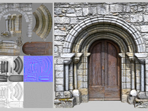 portal of a roman chirch Modelo 3D