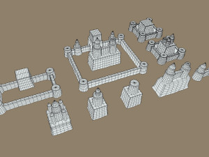 sand castle Model 3D