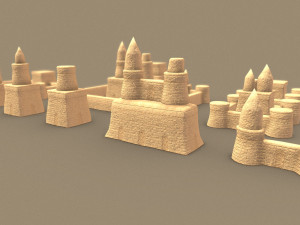 sand castle Model 3D