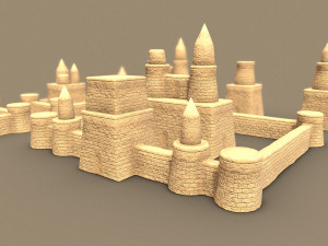 sand castle Model 3D