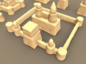sand castle Model 3D