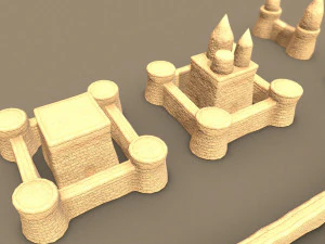 sand castle 3D Model