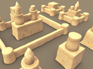 sand castle Model 3D