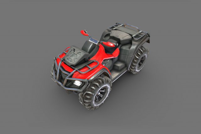 Atv offroad bike Modello 3D .c4d .max .obj .3ds .fbx .stl .blend 