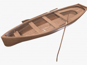 wooden boat 3D Model