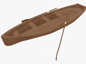 wooden boat 3D Model