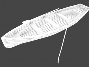 wooden boat 3D Model