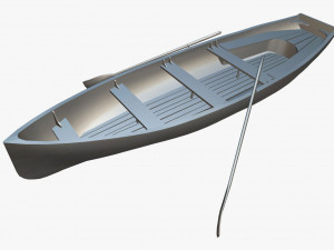 wooden boat 3D Model