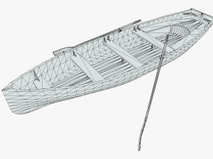 wooden boat 3D Model
