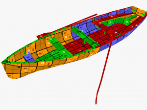 wooden boat 3D Model