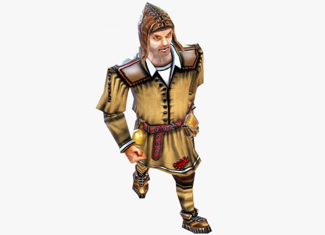 villager Model 3D .c4d .max .obj .3ds .fbx .stl .blend 