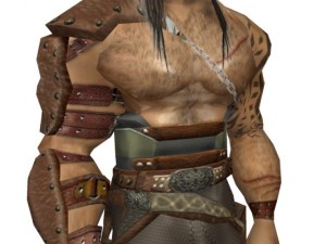 warrior rigged game ready lowpoly character 3D Model
