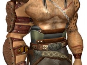 warrior rigged game ready lowpoly character 3D Model