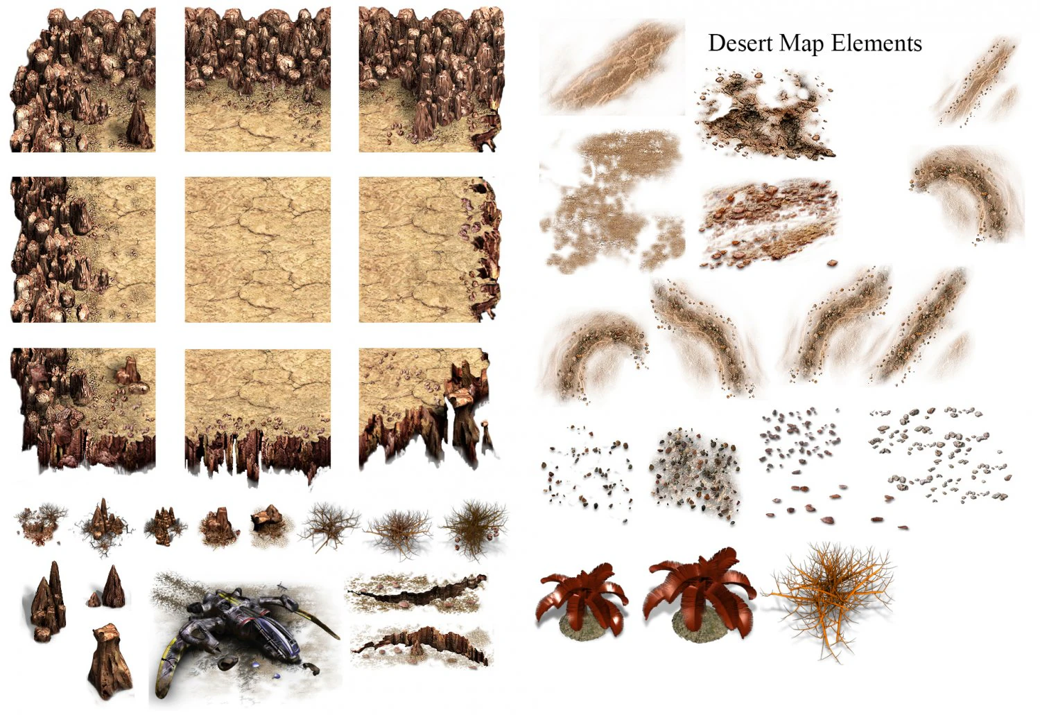 4 map types 2d tiles and decals set CG Textures .c4d .max .obj .3ds .fbx .stl .blend 