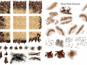 4 harita t&uuml;r&uuml; 2 boyutlu d&ouml;şeme ve &ccedil;ıkartma seti CG Dokuları