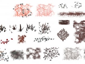 4 map types 2d tiles and decals set CG 텍스쳐