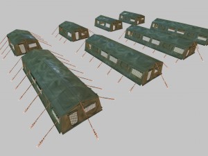 army tent 3D मॉडल