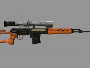 rifle de atirador dragunov svd Modelo 3D