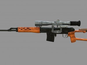 dragunov svd sniper rifle 3D Model