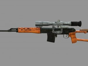 dragunov svd sniper rifle 3D Model