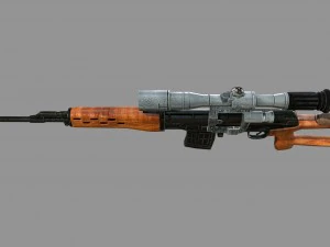 dragunov svd sniper rifle 3D Model