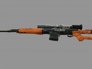 dragunov svd sniper rifle 3D Model