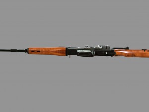 dragunov svd sniper rifle 3D Model