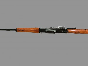 dragunov svd sniper rifle 3D Model