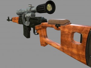dragunov svd sniper rifle 3D Model