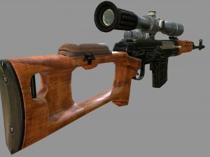 dragunov svd sniper rifle 3D Model