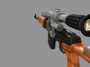 dragunov svd sniper rifle 3D Model