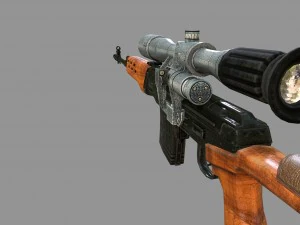 dragunov svd sniper rifle 3D Model