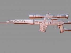 dragunov svd sniper rifle 3D Model
