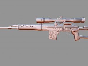 dragunov svd sniper rifle 3D Model