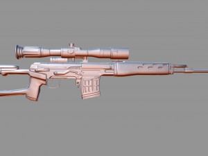 dragunov svd sniper rifle 3D Model