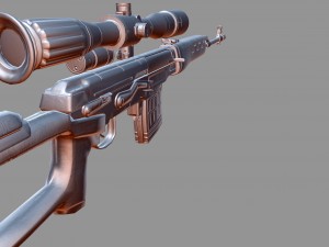 dragunov svd sniper rifle 3D Model