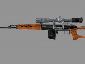 dragunov svd sniper rifle 3D Model