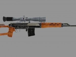 dragunov svd sniper rifle 3D Model