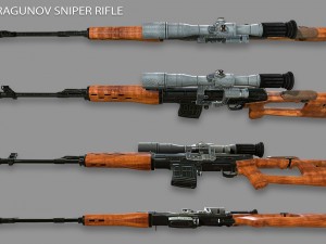 dragunov svd sniper rifle 3D Model