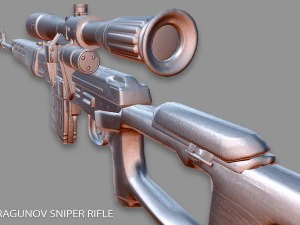 dragunov svd sniper rifle 3D Model
