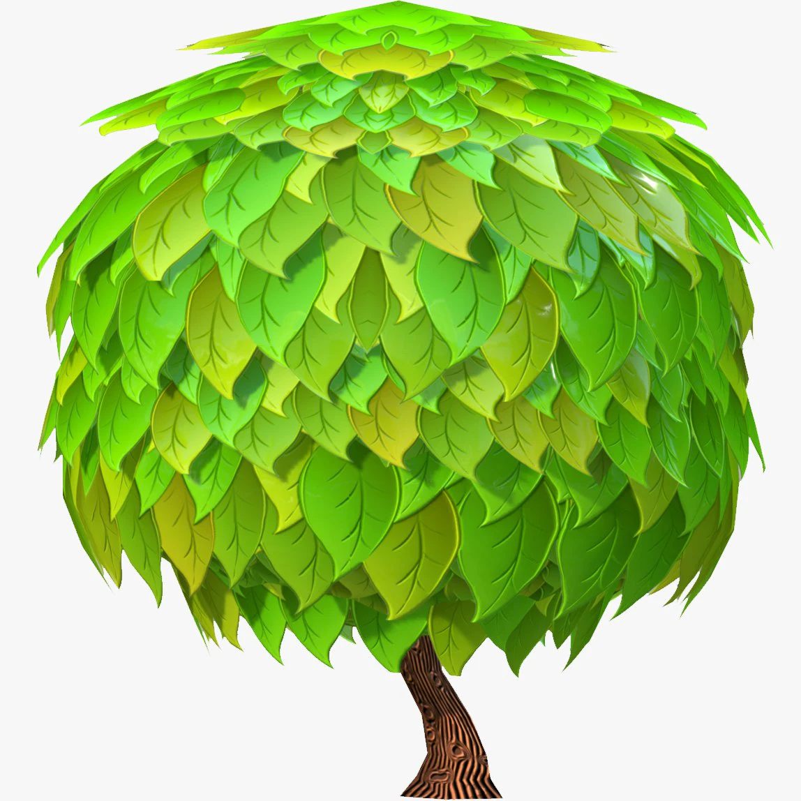 toon trees pack 3D Model .c4d .max .obj .3ds .fbx .stl .blend