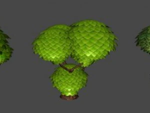 toon trees pack 3D Model