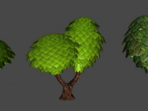 toon trees pack 3D Model