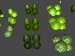 toon trees pack 3D 모델