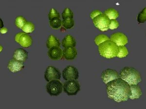 toon trees pack 3D Model