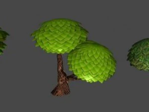 toon trees pack 3D Model
