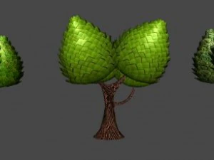 toon trees pack 3D Model
