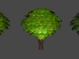 toon trees pack 3D 모델