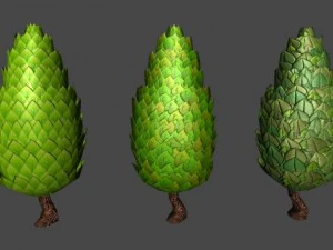 toon trees pack 3D Model