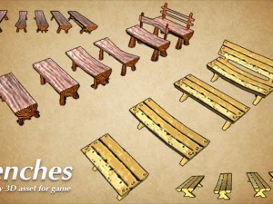 benches 3D Model